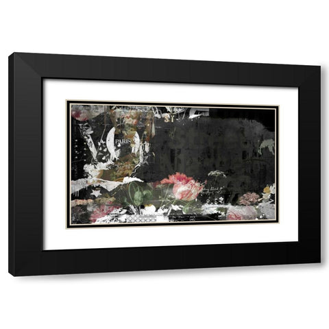 les fleurs de Paris Black Modern Wood Framed Art Print with Double Matting by Albers, Teis