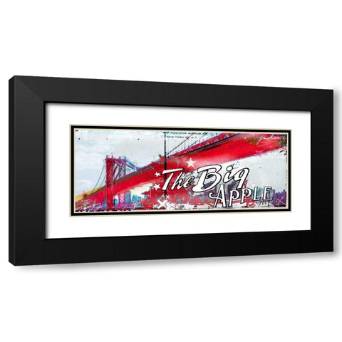 the Big Apple Black Modern Wood Framed Art Print with Double Matting by Albers, Teis