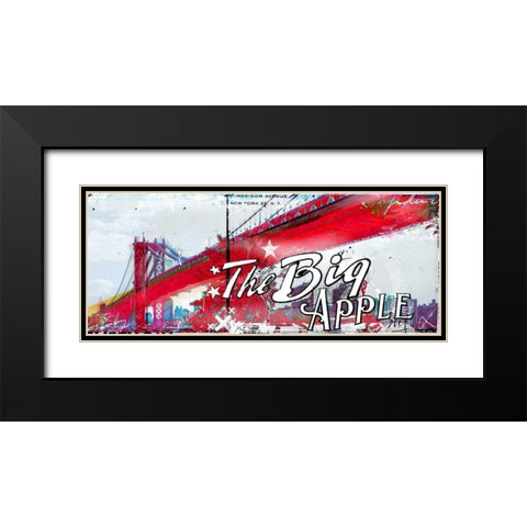 the Big Apple Black Modern Wood Framed Art Print with Double Matting by Albers, Teis