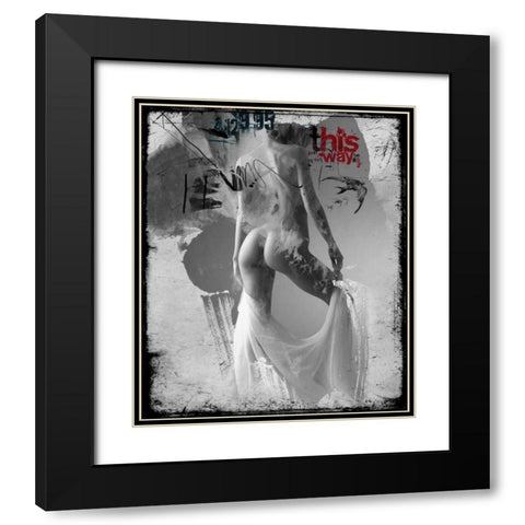 Beauty nude II Black Modern Wood Framed Art Print with Double Matting by Baker, Micha