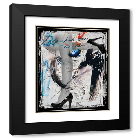 Heels and Legs II Black Modern Wood Framed Art Print with Double Matting by Baker, Micha