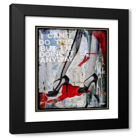 Heels and Legs IV Black Modern Wood Framed Art Print with Double Matting by Baker, Micha
