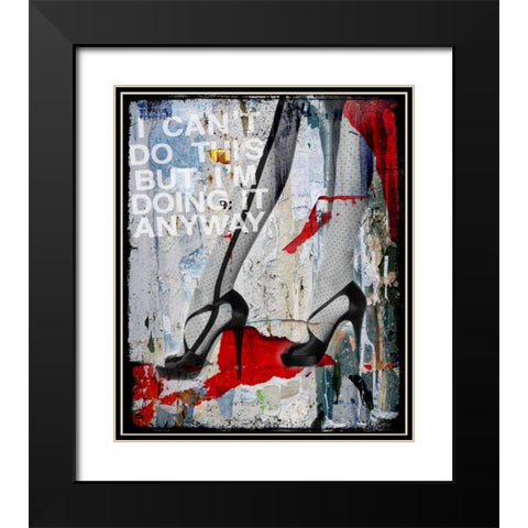 Heels and Legs IV Black Modern Wood Framed Art Print with Double Matting by Baker, Micha
