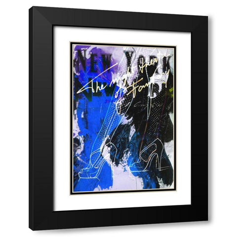 Heels and Legs V Black Modern Wood Framed Art Print with Double Matting by Baker, Micha