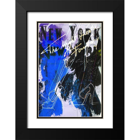 Heels and Legs V Black Modern Wood Framed Art Print with Double Matting by Baker, Micha