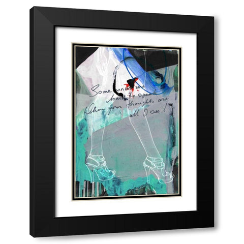 Lady Legs I Black Modern Wood Framed Art Print with Double Matting by Baker, Micha