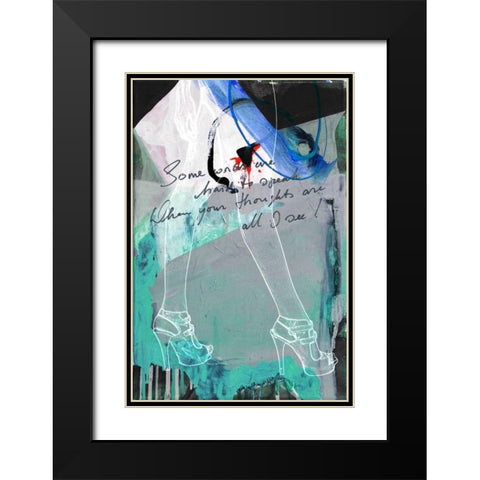 Lady Legs I Black Modern Wood Framed Art Print with Double Matting by Baker, Micha