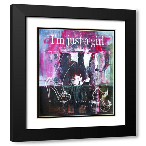 Lady Leg II Black Modern Wood Framed Art Print with Double Matting by Baker, Micha