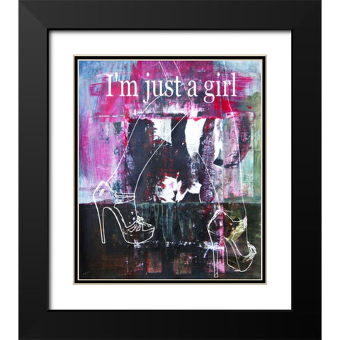 Lady Leg II Black Modern Wood Framed Art Print with Double Matting by Baker, Micha
