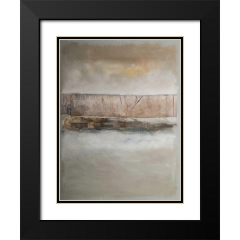 Land of Abstract III Black Modern Wood Framed Art Print with Double Matting by Simonis, Julia