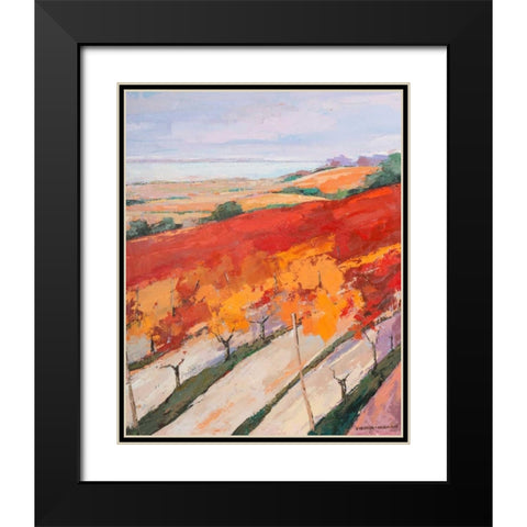 Lovely landscape I Black Modern Wood Framed Art Print with Double Matting by Vierhout, Pieter
