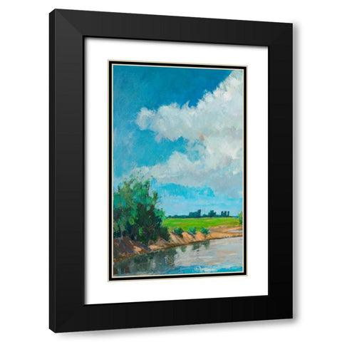 Lakeview I Black Modern Wood Framed Art Print with Double Matting by Vierhout, Pieter