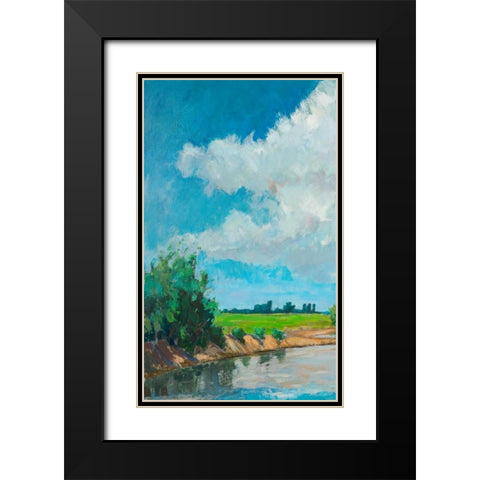 Lakeview I Black Modern Wood Framed Art Print with Double Matting by Vierhout, Pieter