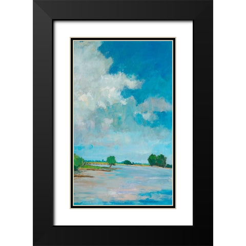 Lakeview I Black Modern Wood Framed Art Print with Double Matting by Vierhout, Pieter