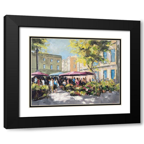 Market time Black Modern Wood Framed Art Print with Double Matting by Laceur, Nicole