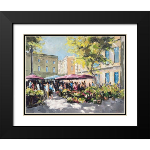 Market time Black Modern Wood Framed Art Print with Double Matting by Laceur, Nicole