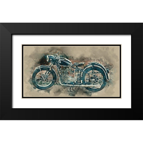 My motorbike Black Modern Wood Framed Art Print with Double Matting by Hurk, James