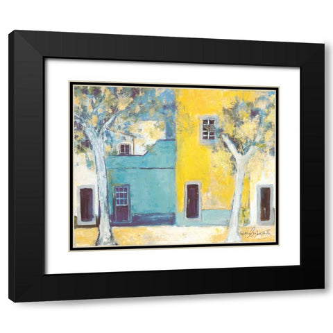 Patio II Black Modern Wood Framed Art Print with Double Matting by Kruse-kolk, Alie