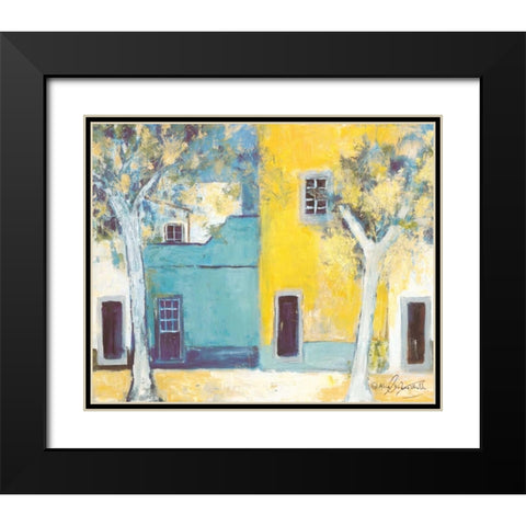 Patio II Black Modern Wood Framed Art Print with Double Matting by Kruse-kolk, Alie