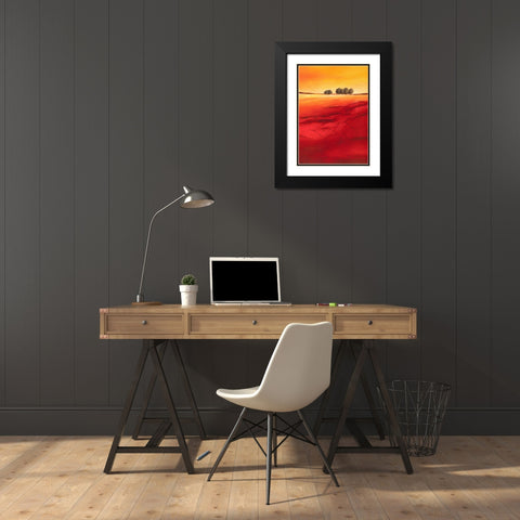 Tree Timberline II Black Modern Wood Framed Art Print with Double Matting by Paus, Hans