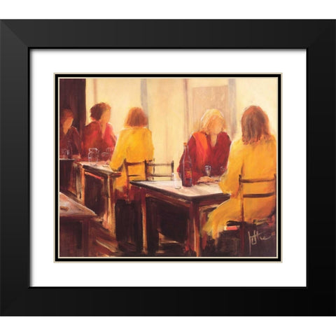 A good conversation II Black Modern Wood Framed Art Print with Double Matting by Roseboom, Jettie