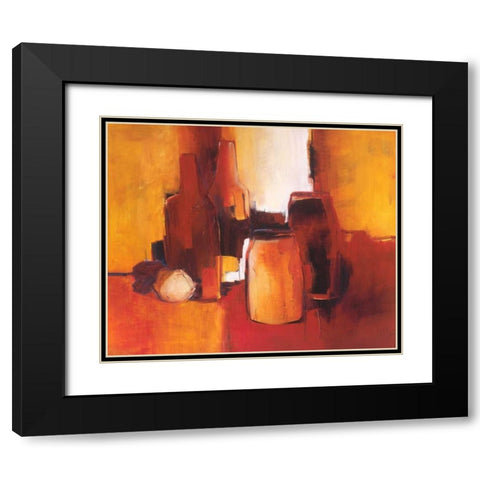 Cans and bottles I Black Modern Wood Framed Art Print with Double Matting by Roseboom, Jettie