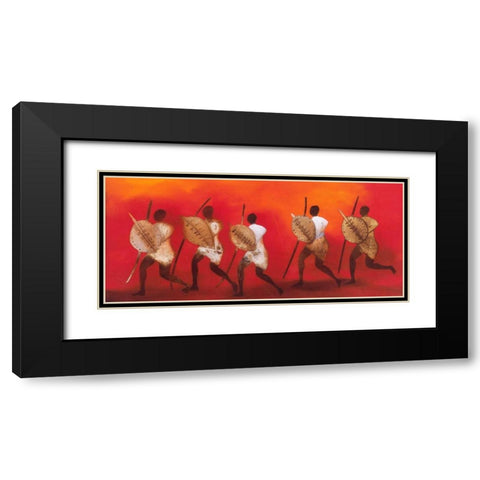 Figuras II Black Modern Wood Framed Art Print with Double Matting by Noordhuis, Jan Eelse