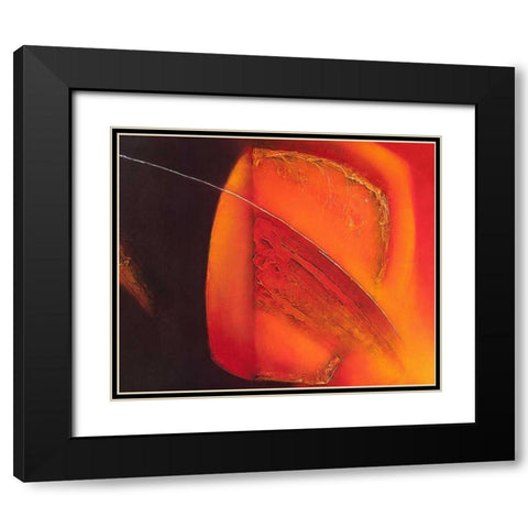 in motion III Black Modern Wood Framed Art Print with Double Matting by Liesbet, Optendress