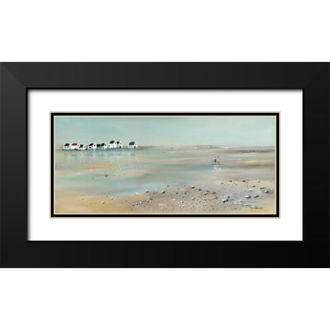 Front line I Black Modern Wood Framed Art Print with Double Matting by Jauneau, Jean