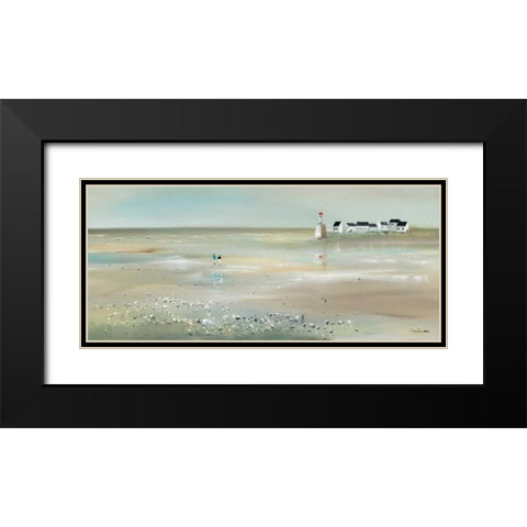 Front line II Black Modern Wood Framed Art Print with Double Matting by Jauneau, Jean