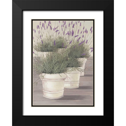 Lavender Black Modern Wood Framed Art Print with Double Matting by Paus, Hans
