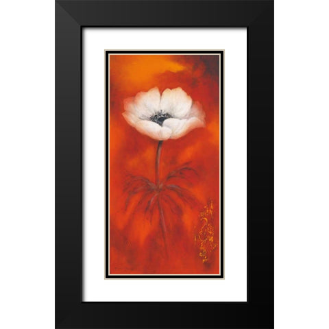 Anemone II Black Modern Wood Framed Art Print with Double Matting by Jansma, Betty