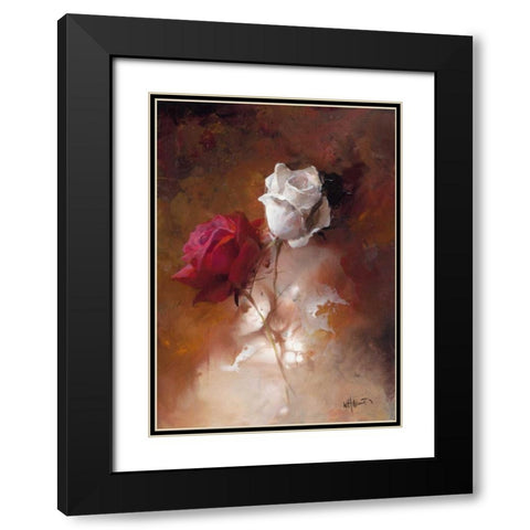A Couple I Black Modern Wood Framed Art Print with Double Matting by Haenraets, Willem