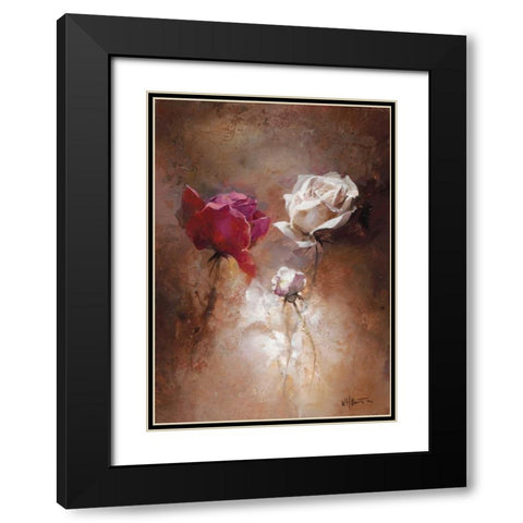 A Couple II Black Modern Wood Framed Art Print with Double Matting by Haenraets, Willem