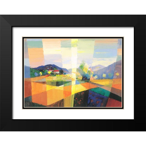 San Leonino Black Modern Wood Framed Art Print with Double Matting by de Haan, Rob