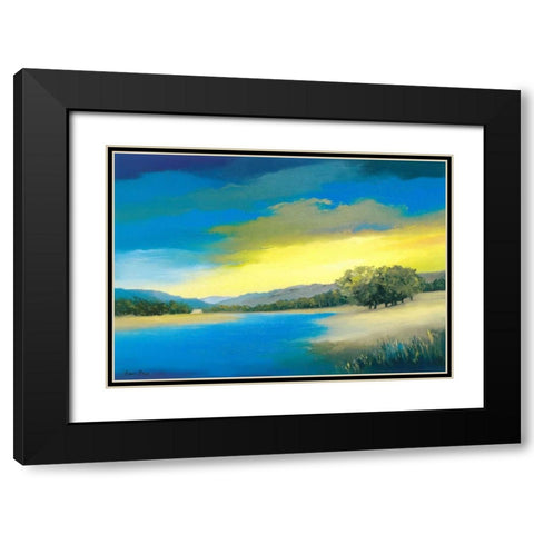 Timeless I Black Modern Wood Framed Art Print with Double Matting by Paus, Hans