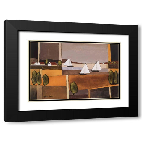 Skyline I Black Modern Wood Framed Art Print with Double Matting by Paus, Hans