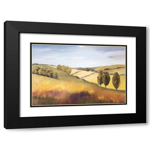 The cottswold II Black Modern Wood Framed Art Print with Double Matting by Paus, Hans
