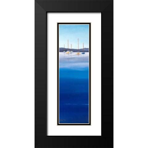 Waterline I Black Modern Wood Framed Art Print with Double Matting by Paus, Hans