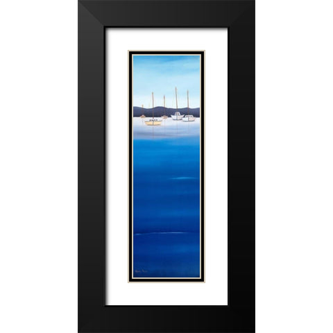 Waterline II Black Modern Wood Framed Art Print with Double Matting by Paus, Hans