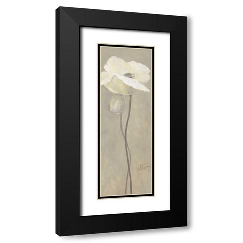 Poppy in white IV Black Modern Wood Framed Art Print with Double Matting by Roseboom, Jettie