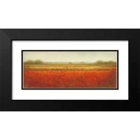 Field of poppies Black Modern Wood Framed Art Print with Double Matting by Dolieslager, Hans