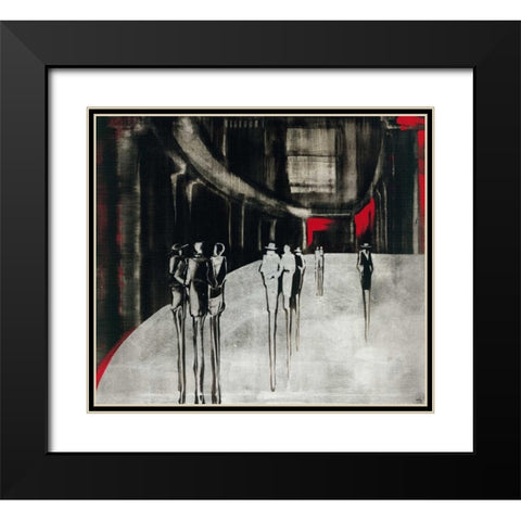 City scene I Black Modern Wood Framed Art Print with Double Matting by Radzetska, Elena