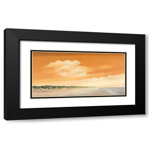 Along the Sea II Black Modern Wood Framed Art Print with Double Matting by Paus, Hans