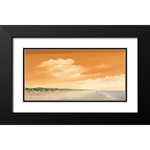 Along the Sea II Black Modern Wood Framed Art Print with Double Matting by Paus, Hans
