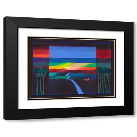 Lighthouse I Black Modern Wood Framed Art Print with Double Matting by van Oostmalle, Cees