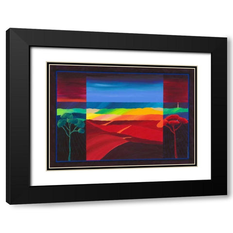 Lighthouse II Black Modern Wood Framed Art Print with Double Matting by van Oostmalle, Cees