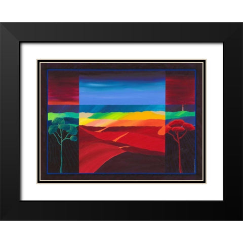 Lighthouse II Black Modern Wood Framed Art Print with Double Matting by van Oostmalle, Cees