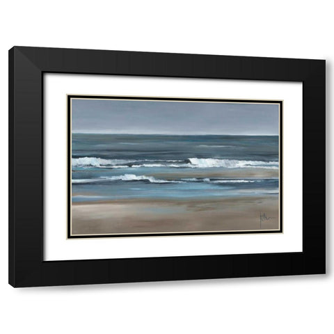 Waves I Black Modern Wood Framed Art Print with Double Matting by Roseboom, Jettie