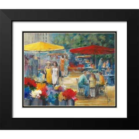 Summer market I Black Modern Wood Framed Art Print with Double Matting by Roseboom, Jettie
